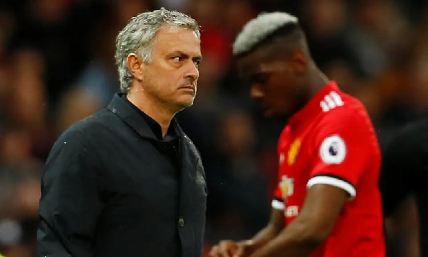  José Mourinho and Paul Pogba need to improve relations if Manchester United are to move forward as serious title contenders. Photograph: Jason Cairnduff/Action Images via Reuters

