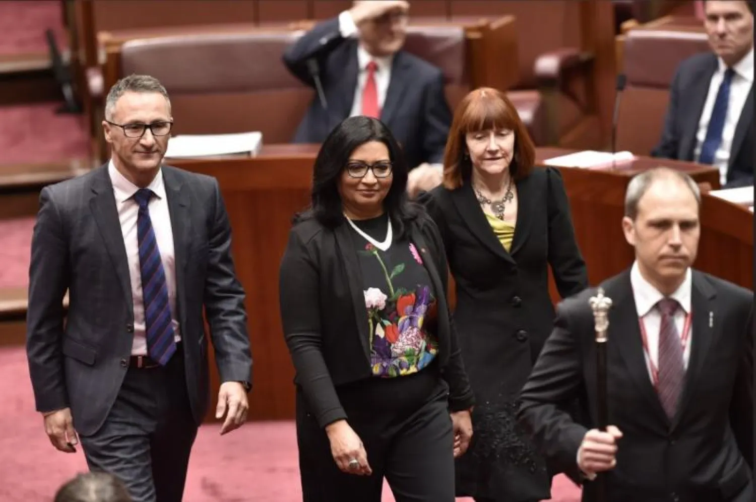 ميرين فاروقي داخل البرلمان الأسترالي (تويتر)