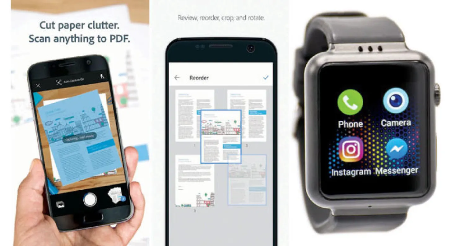 ساعة «إكس 1 ووتش» الذكية  -  تطبيق «أدوبي سكان»