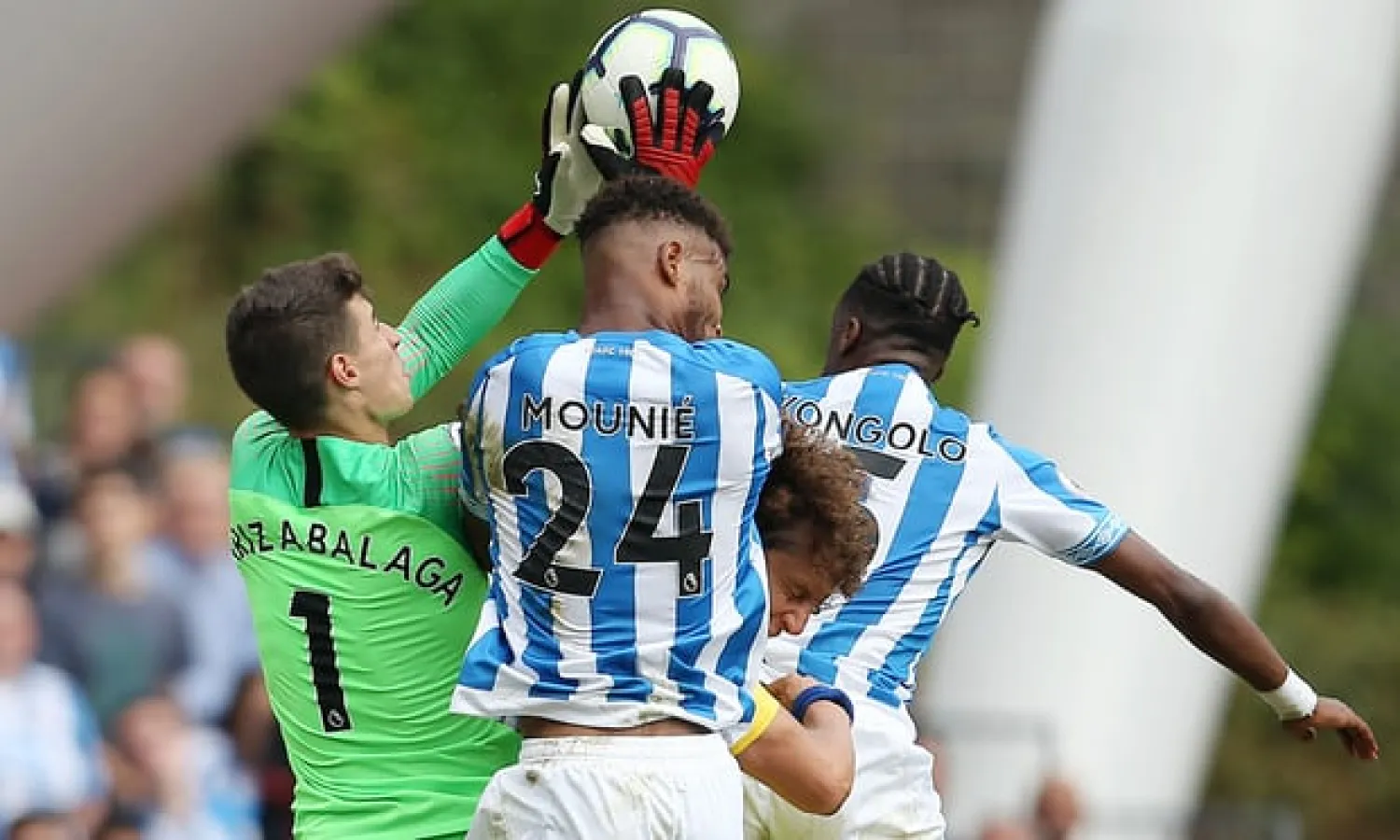 Chelsea paid £70m for Kepa Arrizabalaga, who is part of a trend for young keepers in the Premier League. Photograph: Matt West/BPI/Rex/Shutterstock
