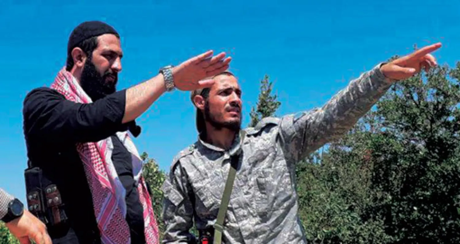 الجولاني خلال ظهور شمال سوريا أول من أمس (أ.ب)