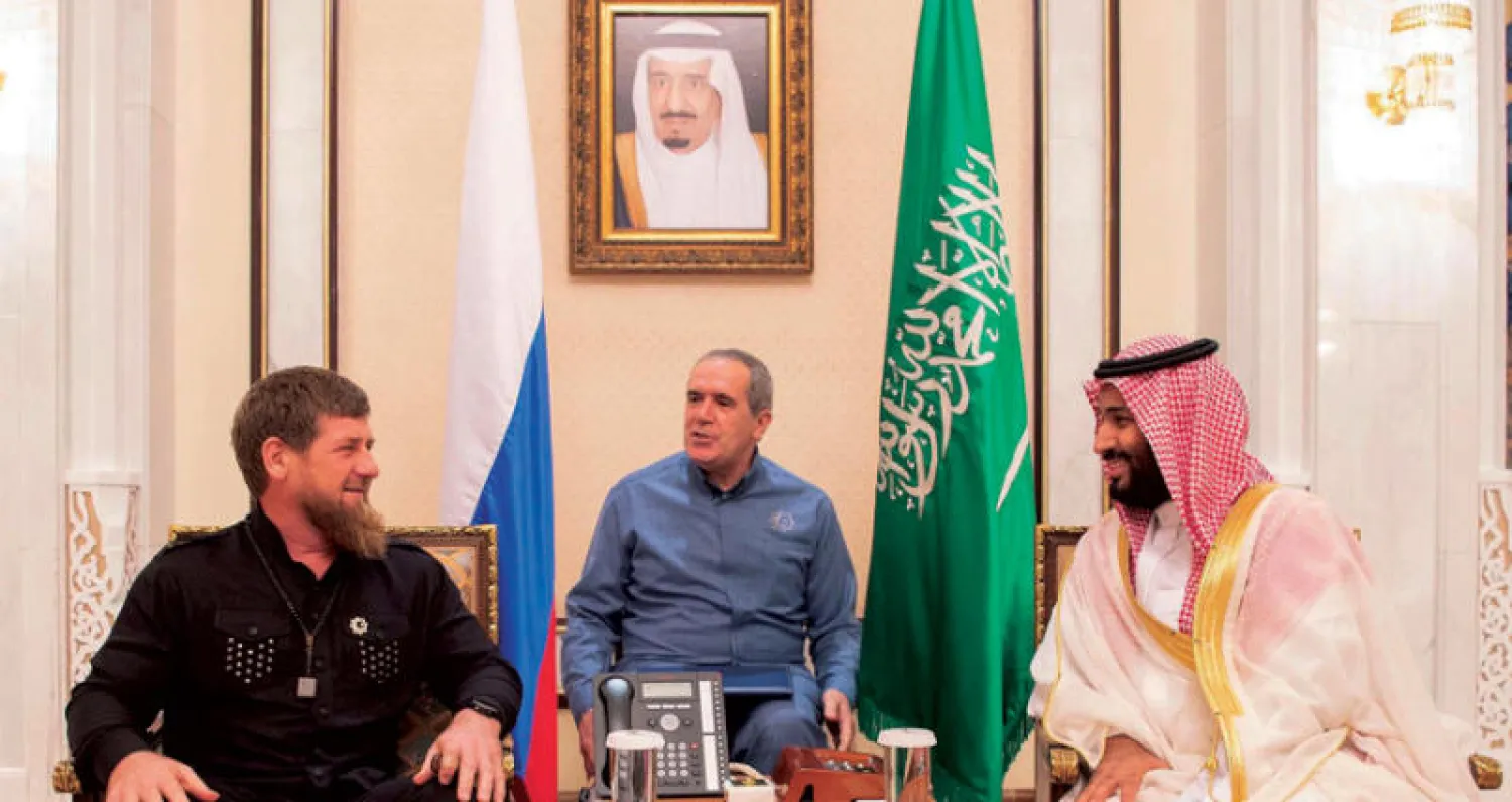 الأمير محمد بن سلمان ولي العهد السعودي خلال لقائه في مشعر منى الرئيس الشيشاني رمضان قاديروف (واس)