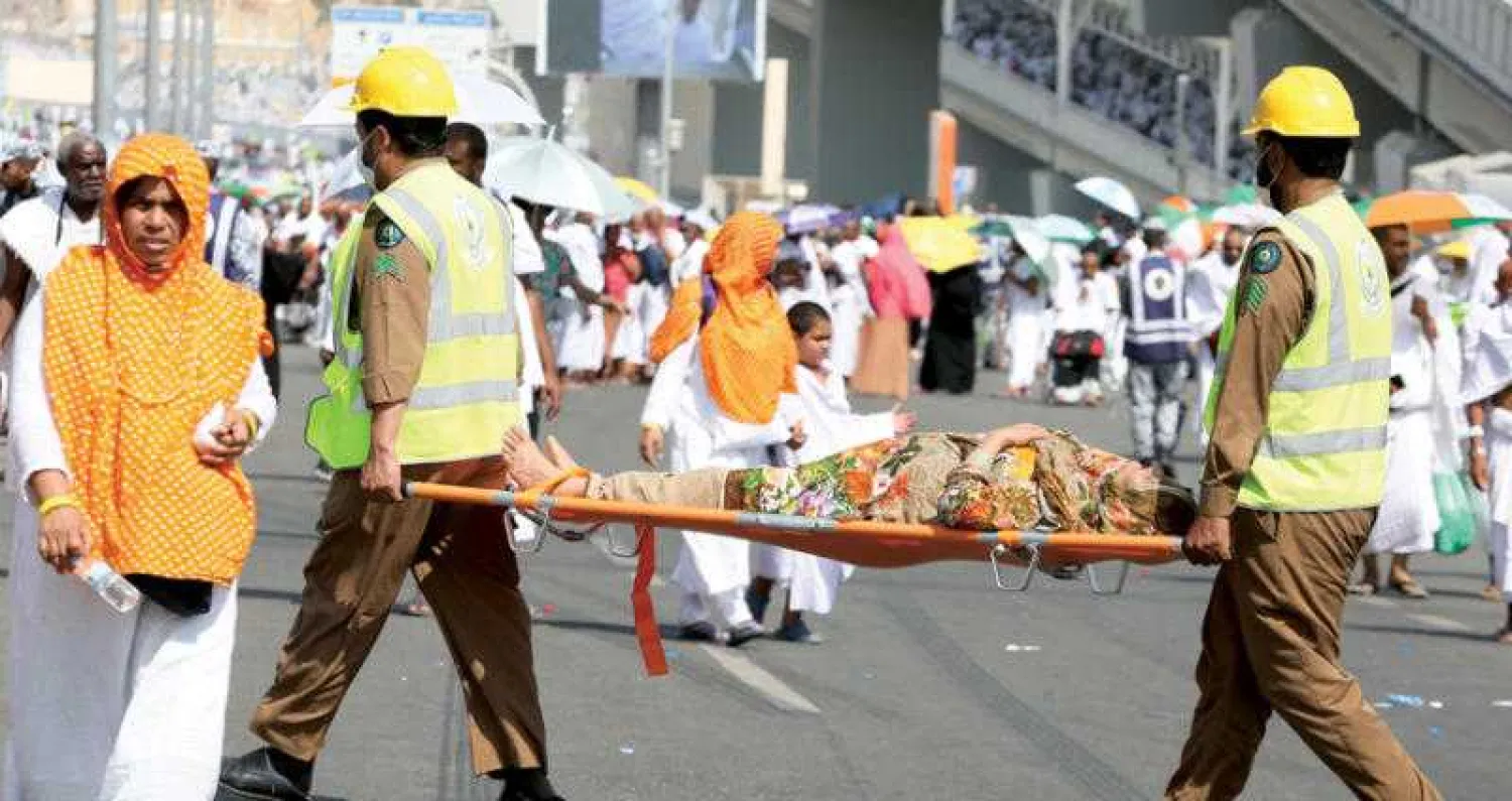 Civil Defense Prepared for Rapid Intervention at Jamarat