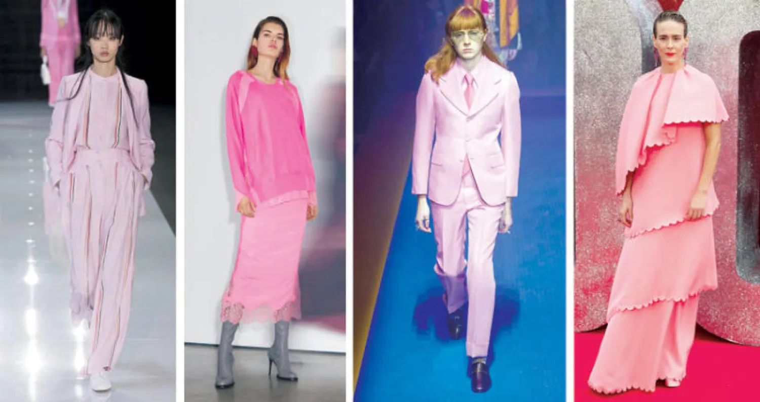 الممثلة سارة بولسن وفستان من دار «فالنتينو»