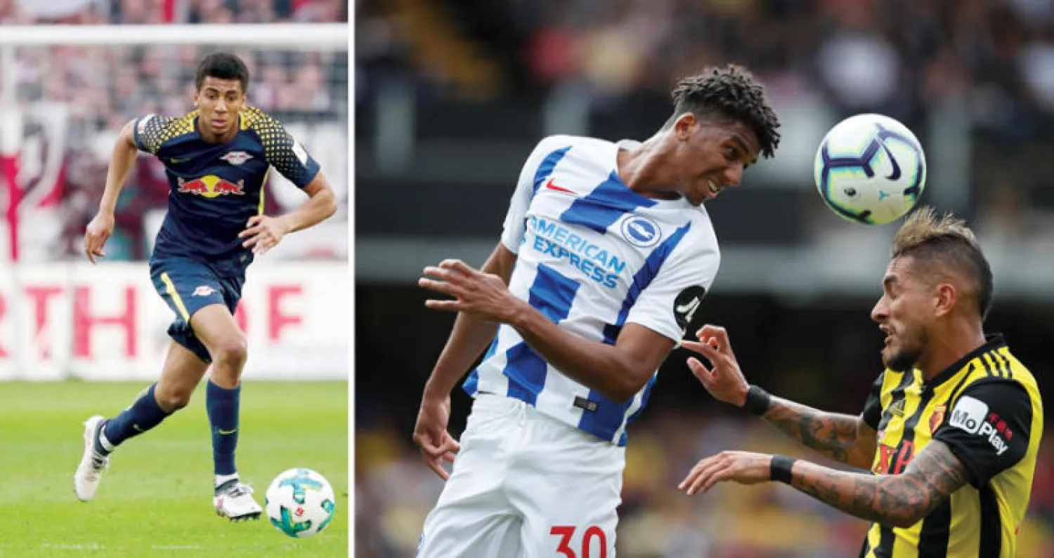 برناردو (يسار) شارك في مباراة برايتون الافتتاحية وساهم في فوز فريقه على مانشستر يونايتد في الجولة الثانية يوم الأحد  -  برناردو انضم لبرايتون من إيبزيغ مقابل 9 ملايين إسترليني («الشرق الأوسط»)