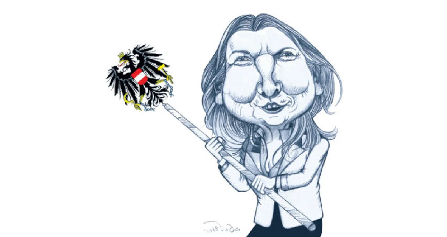 كارين كنايسل... وزيرة «مستعربة» تدافع عن نهج اليمين النمسوي ضد اللاجئين