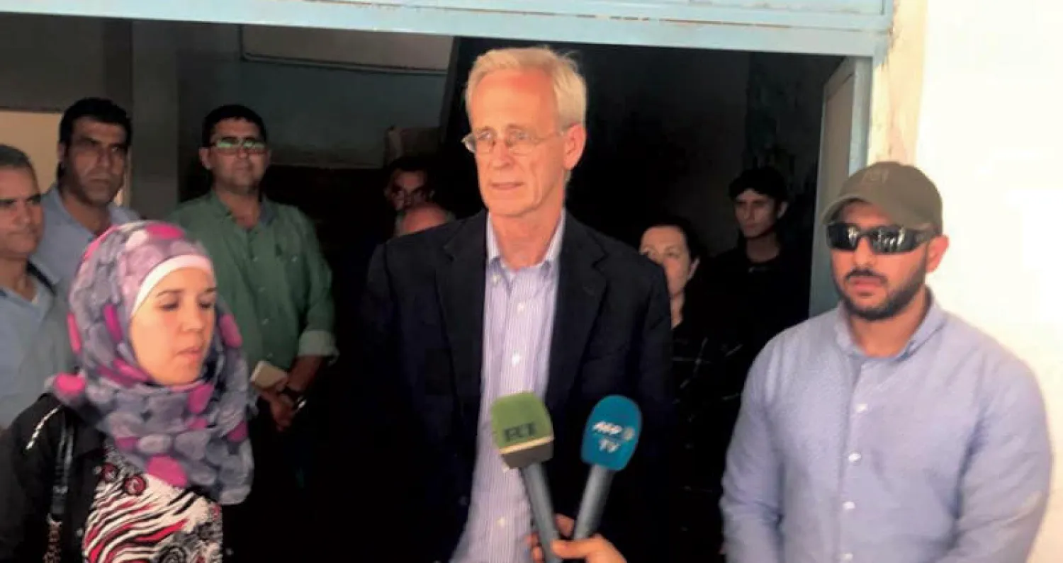 السفير الأميركي ويليام روباك في مؤتمر صحافي شرق سوريا (روسيا اليوم)