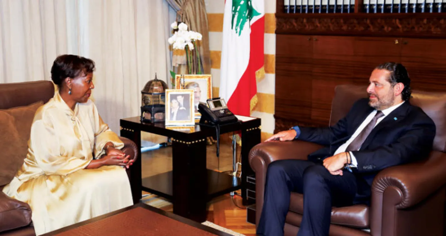 سعد الحريري استقبل أمس وزيرة خارجية رواندا لويز موشيكيوابو المرشحة لمنصب الأمينة العامة للمنظمة الدولية للفرنكفونية (دالاتي ونهرا)