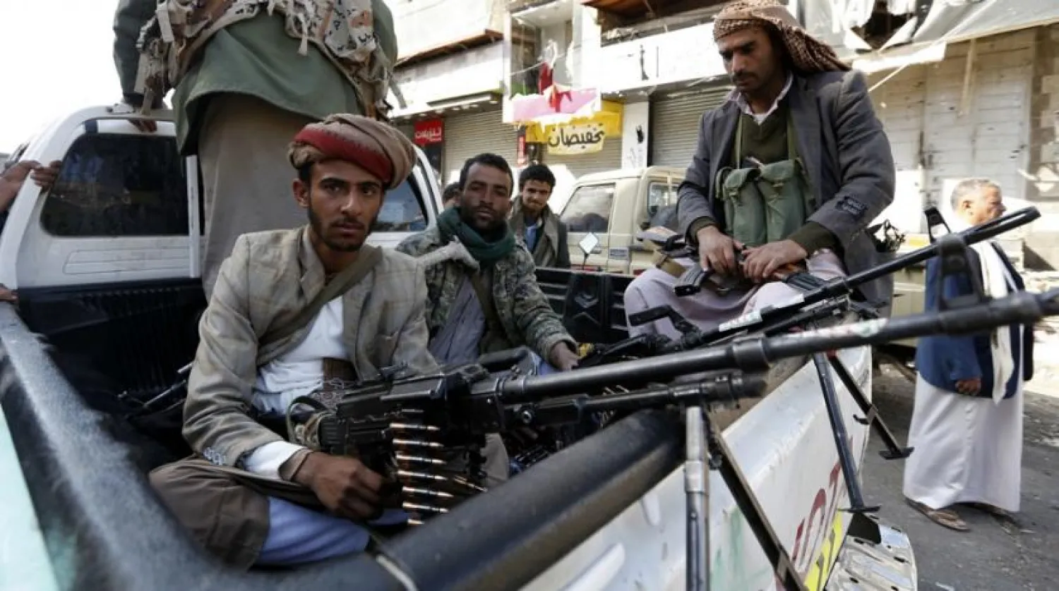 Houthi militants in Sanaa, Yemen (Reuters)