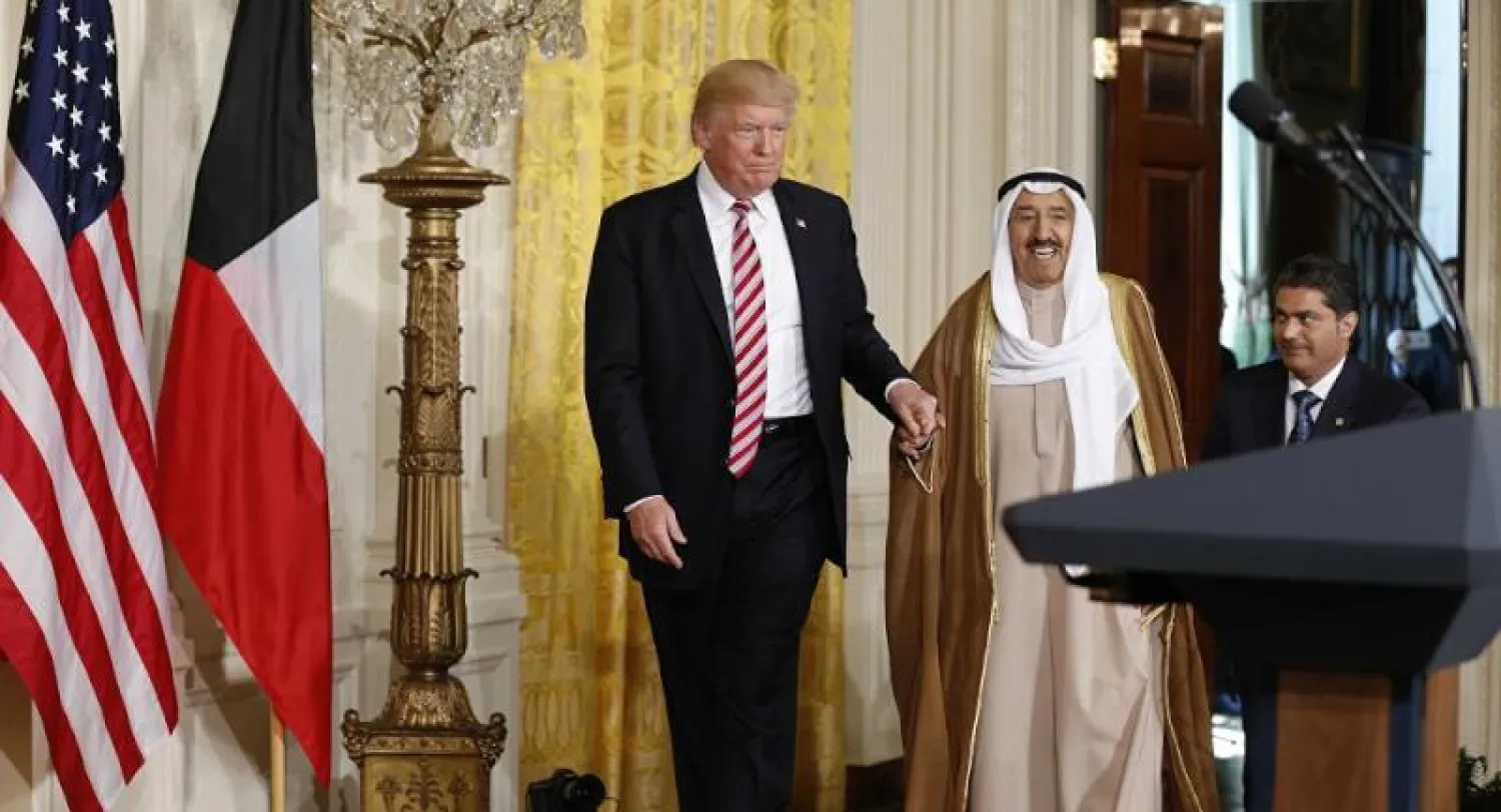 أرشيفية من زيارة أمير الكويت للبيت الأبيض العام الماضي (رويترز)