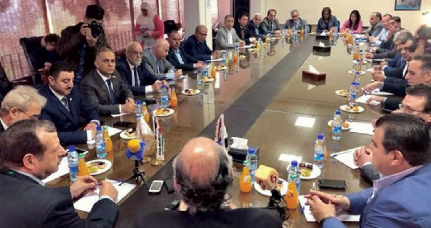 لقاء في مايو الماضي بين وفد أردني واتحاد المصدرين السوري (دمشق الآن)