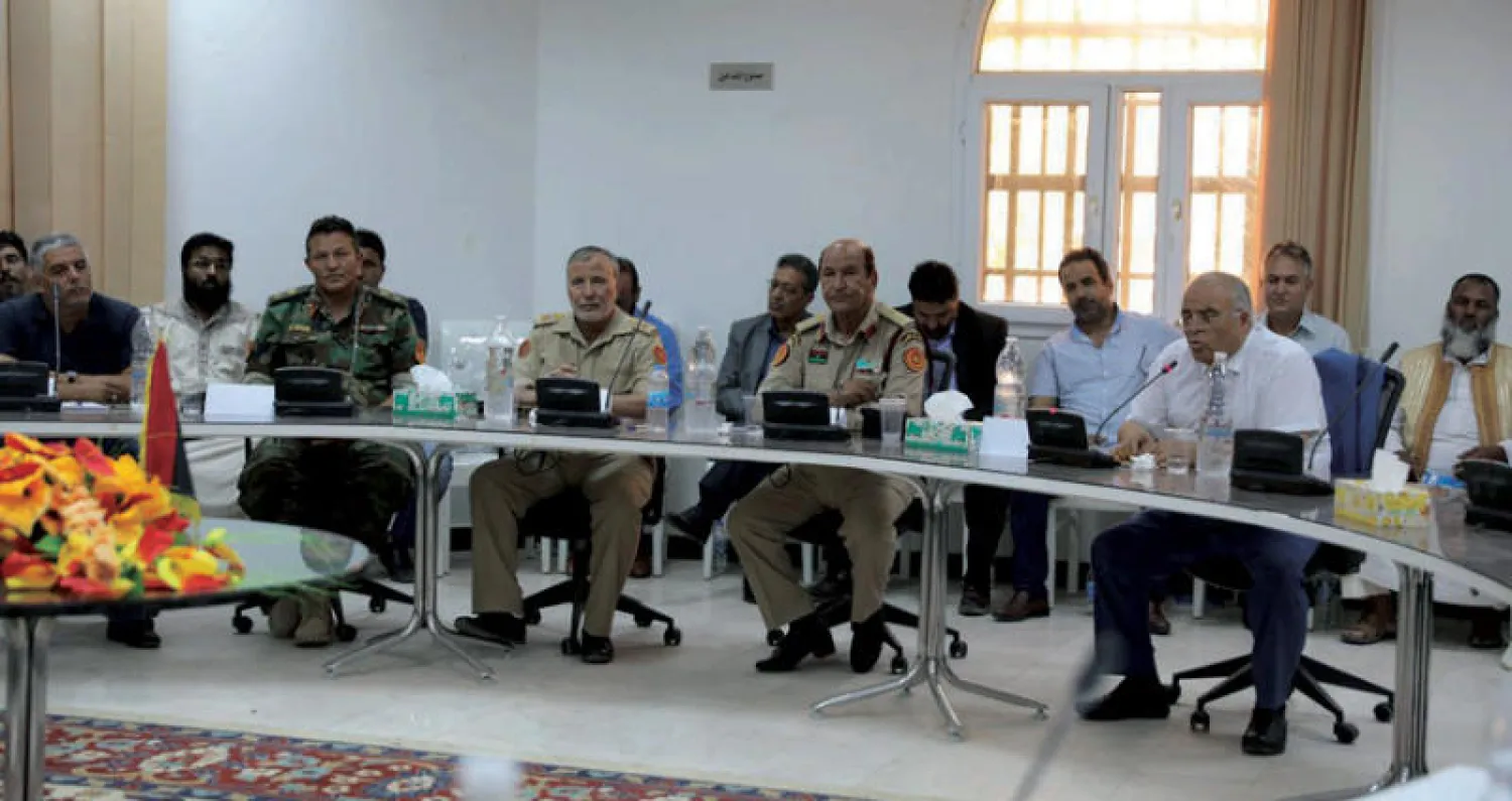 جانب من الاجتماع الأممي بقيادات أمنية ومحلية (البعثة الأممية)