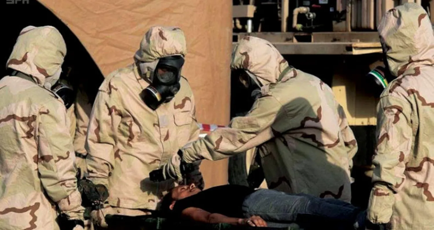 جانب من تمرين مشترك سابق بين القوات السعودية ونظيرتها الأميركية (واس)