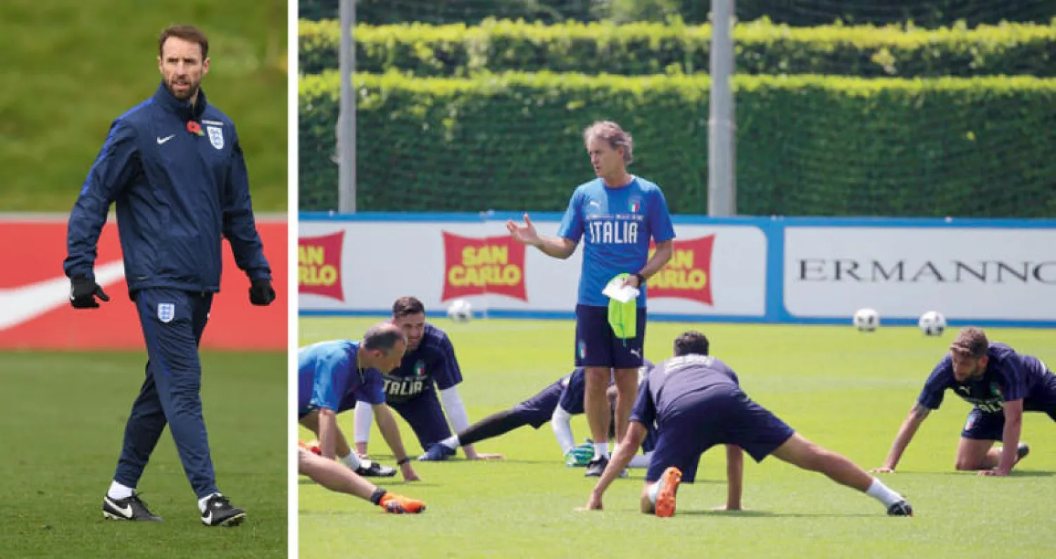 مانشيني يتطلع لإعادة الهيبة لإيطاليا من بوابة بولندا  -  ساوثغيت مدرب إنجلترا (أ.ف.ب)