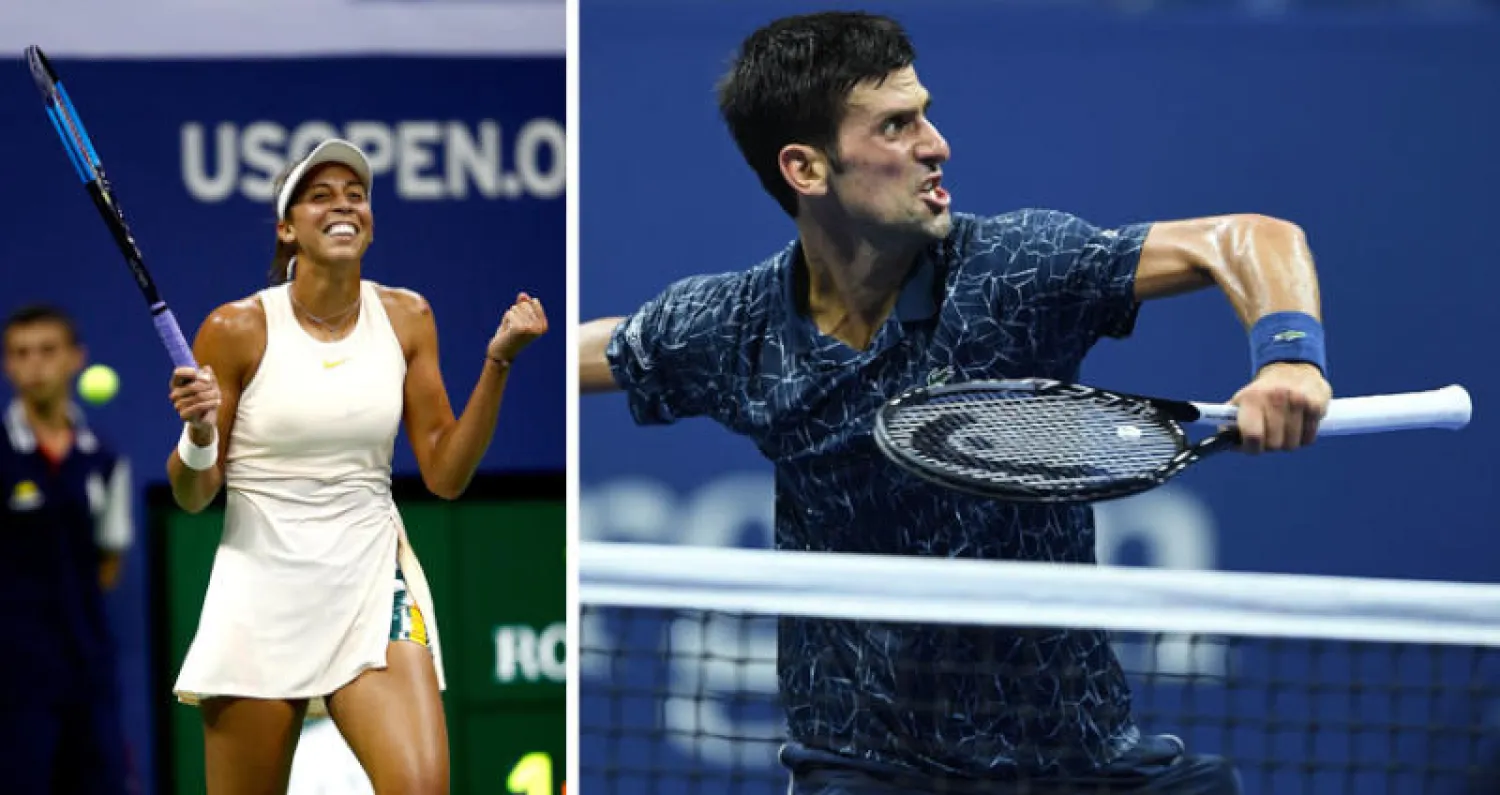 ديوكوفيتش يحتفل بانتصاره على ميلمان (أ.ف.ب)  -  الأميركية كيز إلى نصف النهائي (أ.ف.ب)