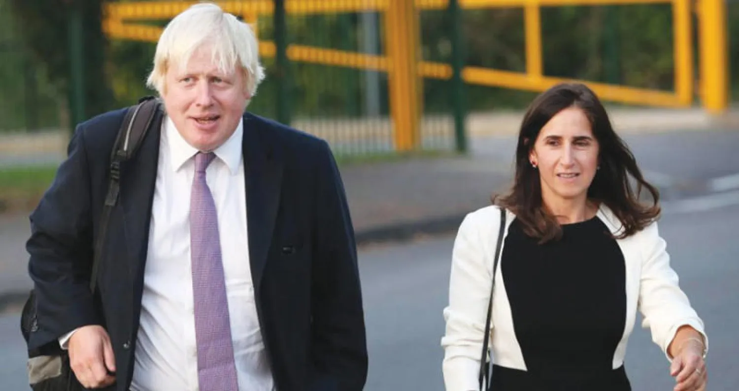 بوريس جونسون مع زوجته مارينا ويلر