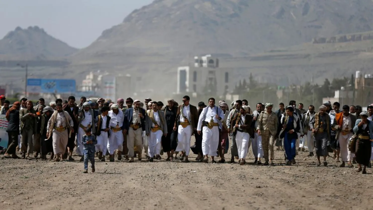 Houthi supporters in Sanaa, Yemen. (Reuters)