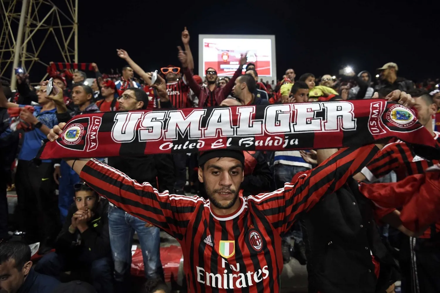 USM Alger supporters. (AFP)