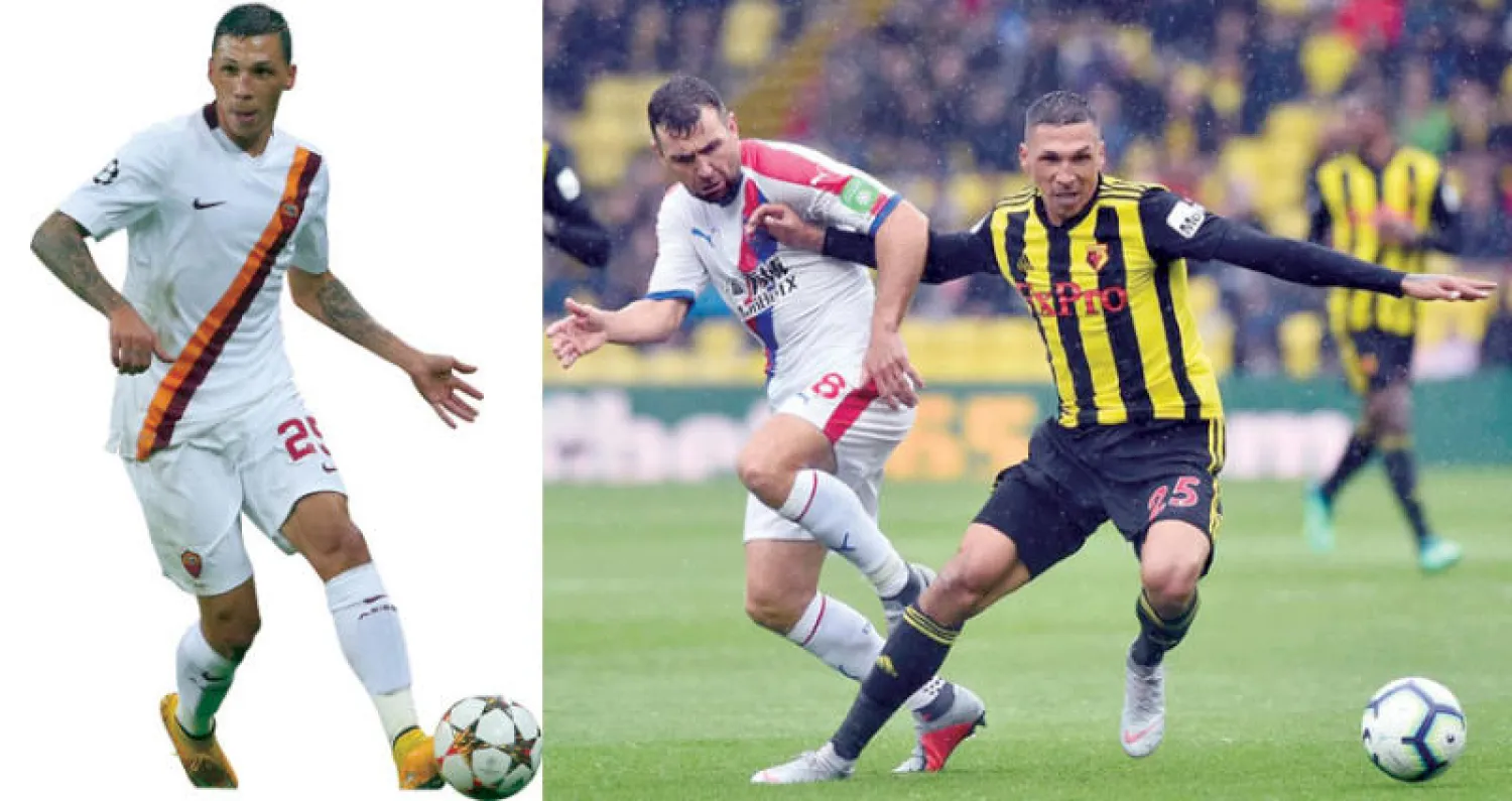 لاعب واتفورد جوزيه هوليباس في مواجهة كريستال بالاس  -  هوليباس ومسيرة ناجحة مع أوليمبياكوس وروما («الشرق الأوسط»)