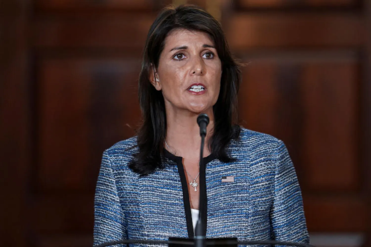 مندوبة الولايات المتحدة لدى الأمم المتحدة نيكي هيلي (رويترز)