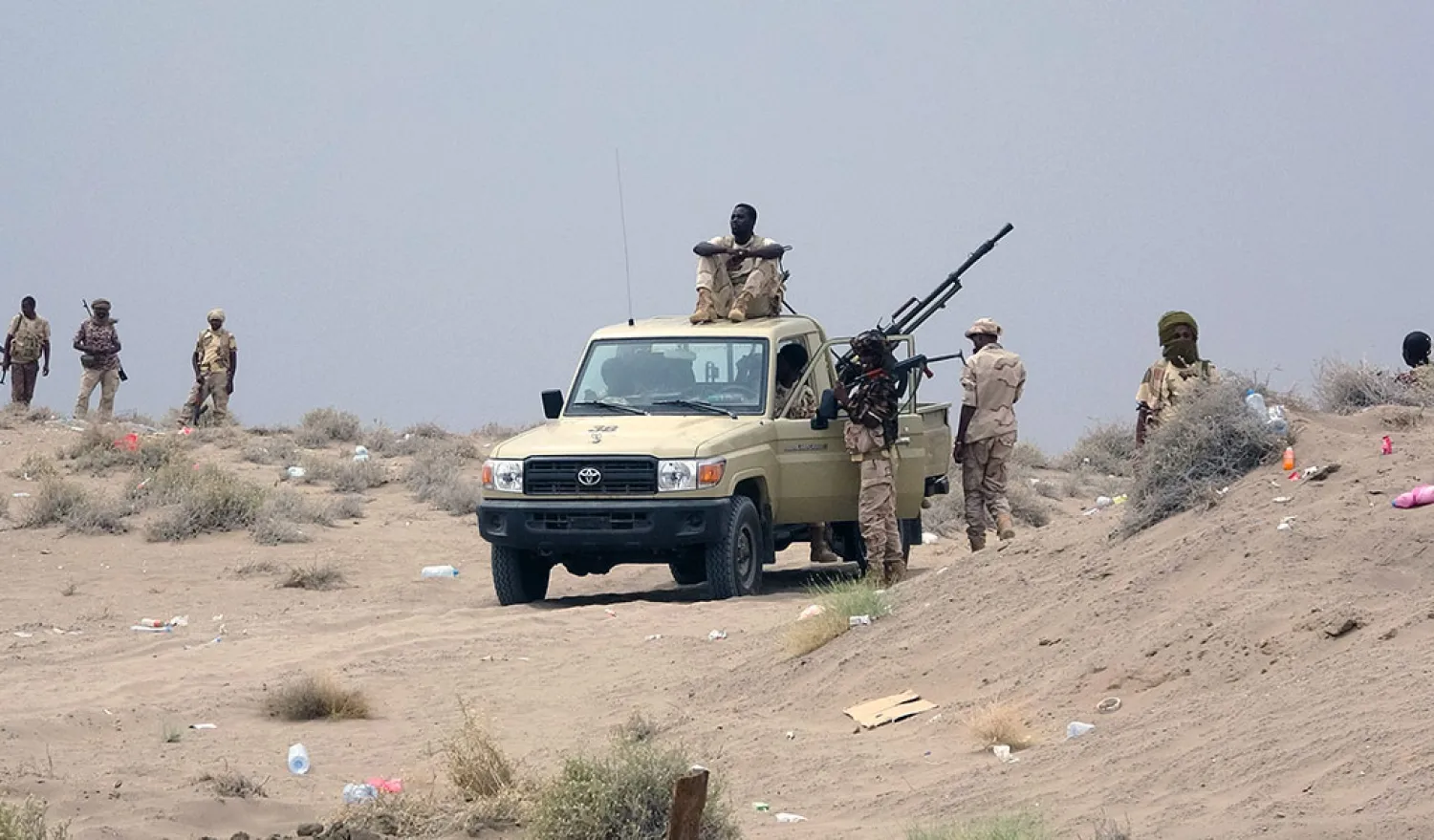 Pro-government forces in Yemen. (AFP)