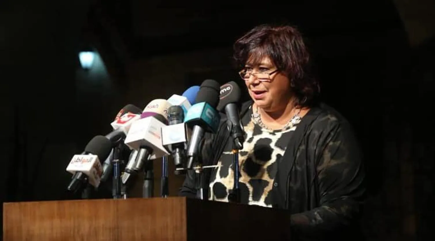 الدكتورة إيناس عبد الدايم وزيرة الثقافة المصرية أثناء حفل إطلاق المشروع (الصفحة الرسمية لوزارة الثقافة المصرية على «فيسبوك»)