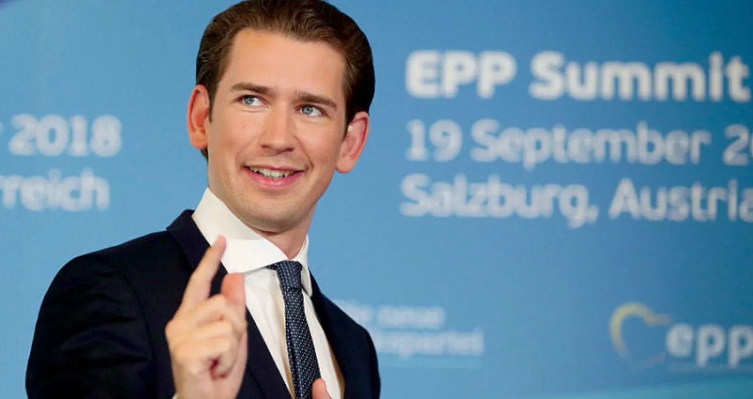 المستشار سيباستيان كورز الذي يقود التحالف اليميني في النمسا يستضيف القمة الأوروبية (رويترز)