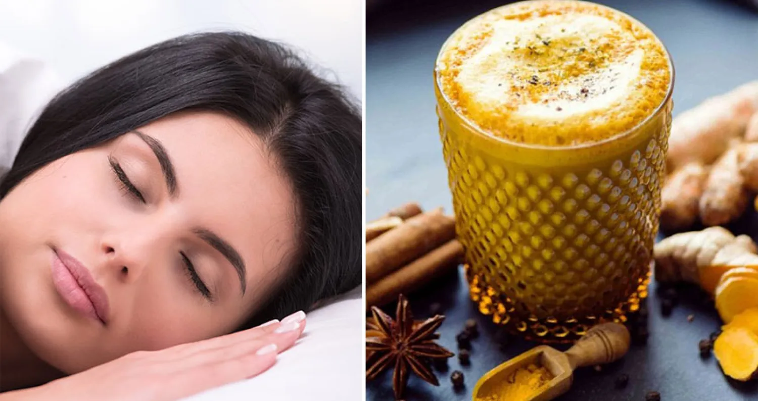 الخلط بين حليب اللوز والكركم قد يساعد على علاج الأرق والالتهابات (غيتي)