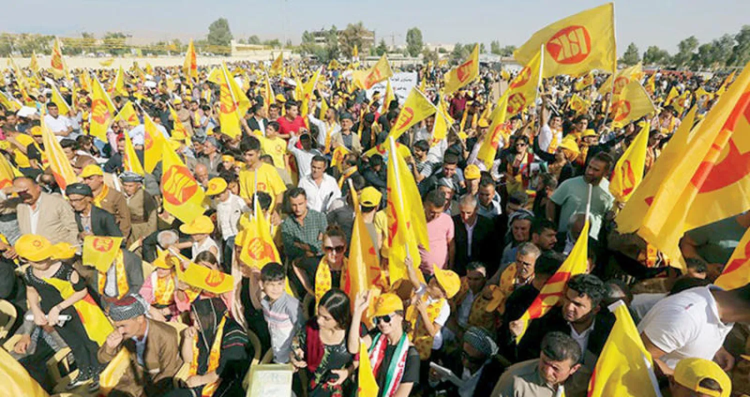 تجمع انتخابي للحزب الديمقراطي الكردستاني في السليمانية (رووداو)