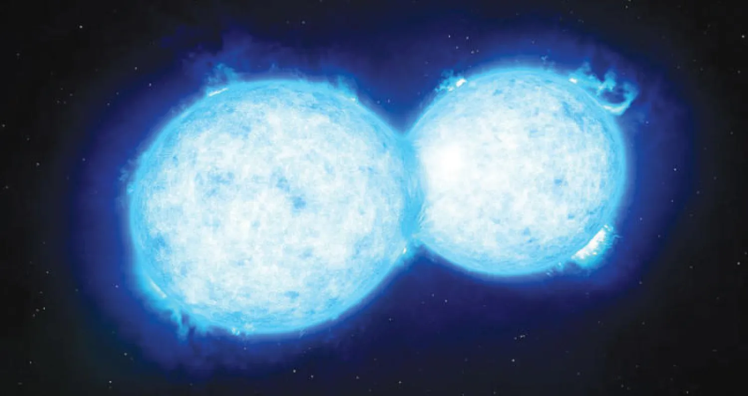 صورة لأحد النجوم المتغيرة الملتصقة (معهد بحوث الفلك المصري)