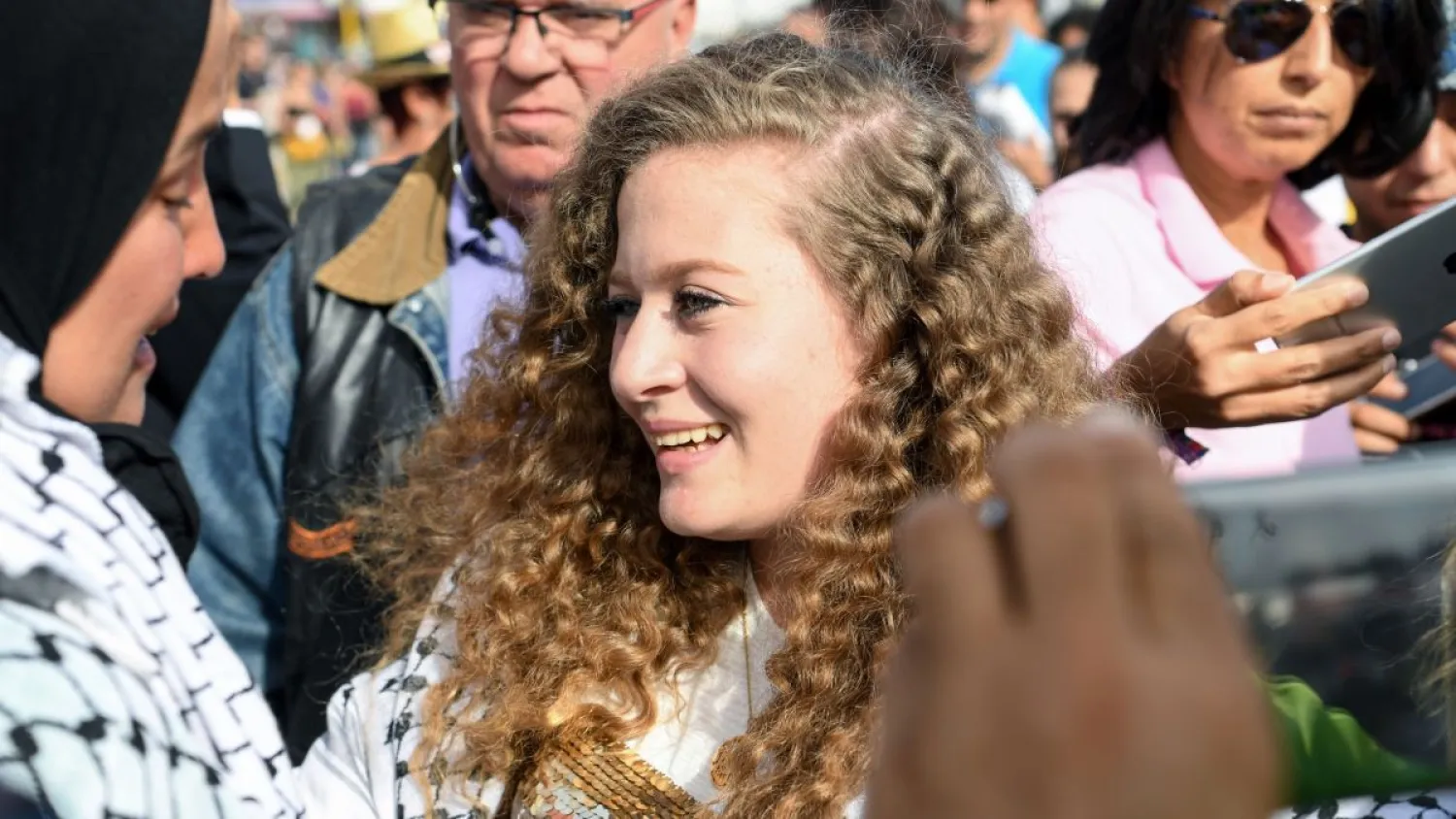 Palestinian activist teenager Ahed al-Tamimi. (AFP)