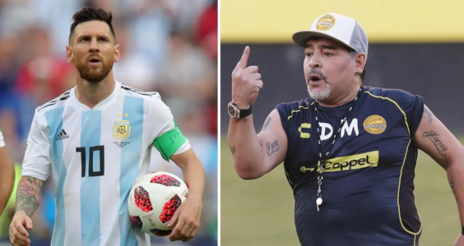 مارادونا (رويترز)  -  ميسي (أ.ف.ب)