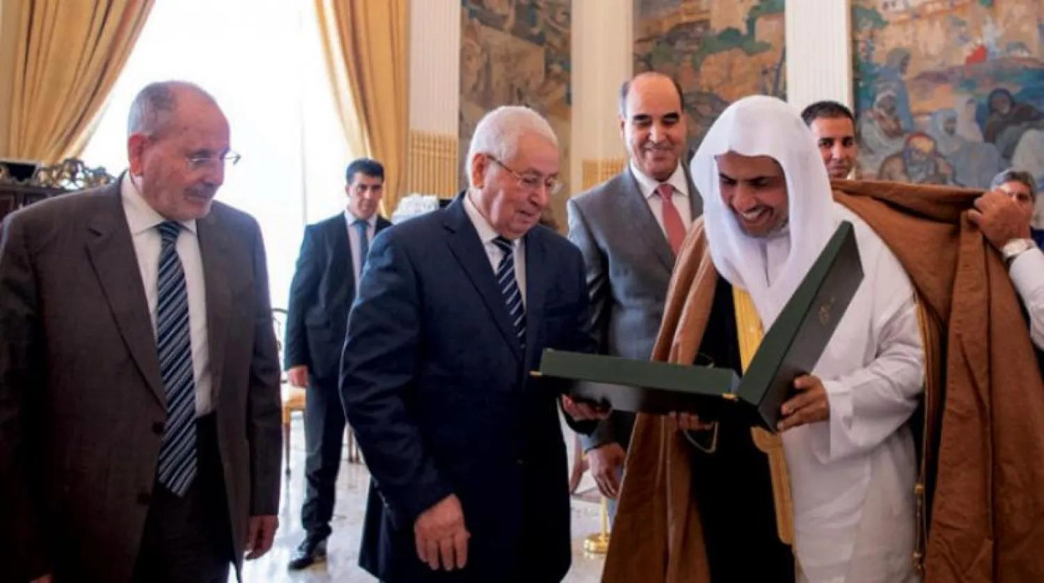 Algeria’s President Council of the Nation Abdelkader Bensalah received Muslim World League Chief Muhammad Al-Issa, Asharq Al-Awsat 

