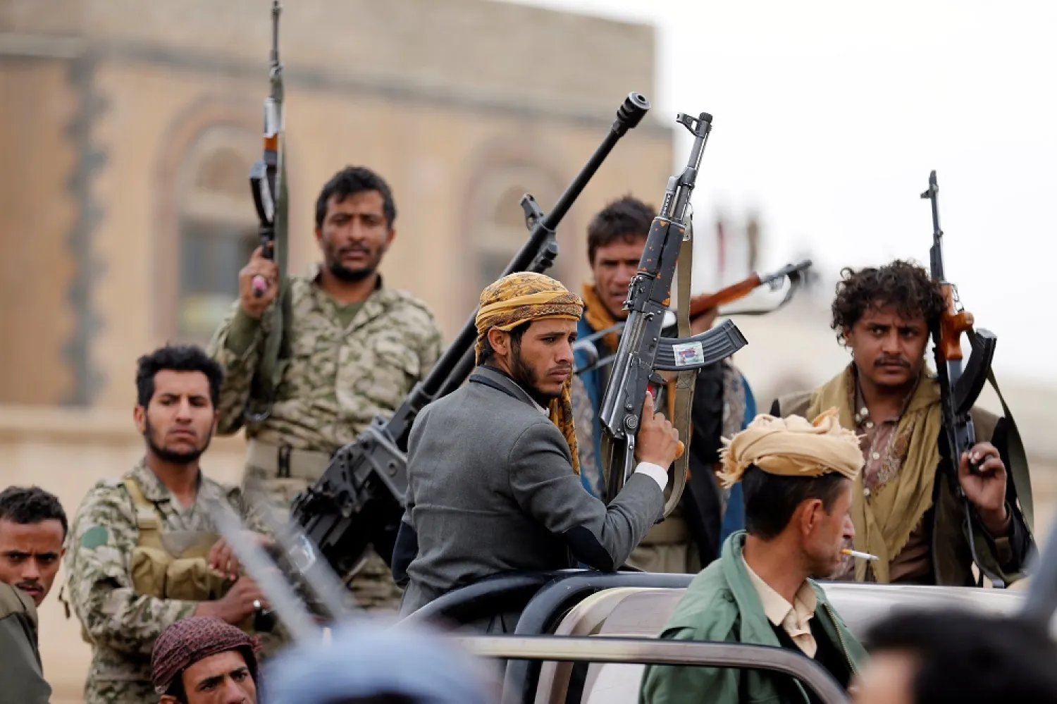 Houthi supporters in Yemen. (Reuters)