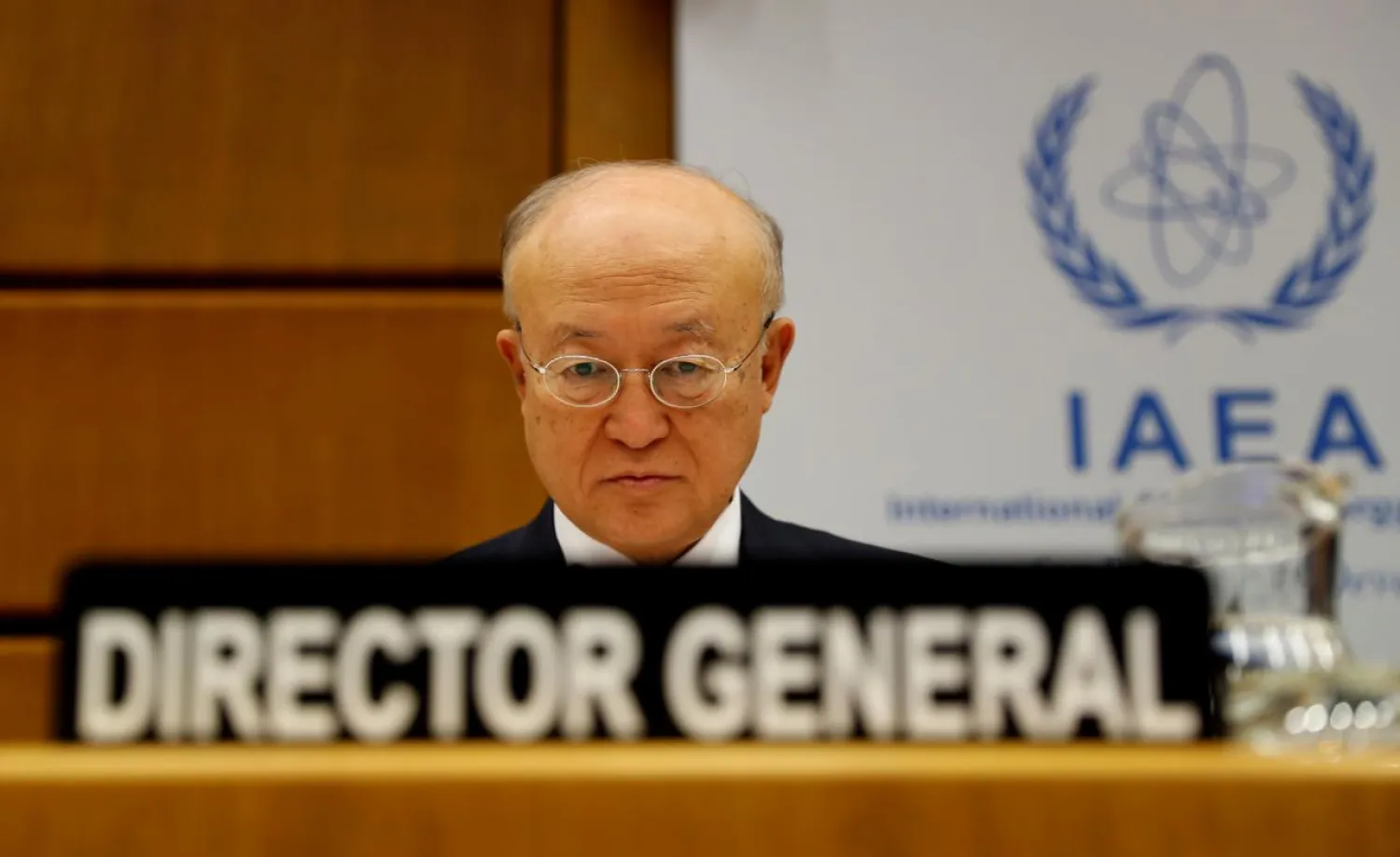 International Atomic Energy Agency (IAEA) Director General Yukiya Amano waits for the start of a board of governors meeting at the IAEA headquarters in Vienna, Austria June 4, 2018. REUTERS/Leonhard Foeger/File Photo
