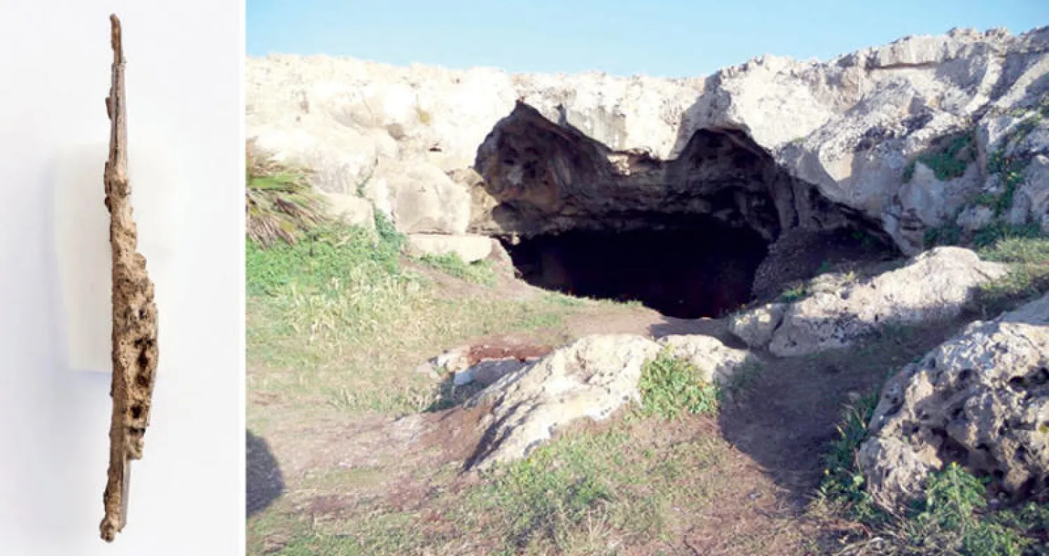 مغارة دار السلطان (جنوب الرباط) حيث تم العثور على الأداة العظمية