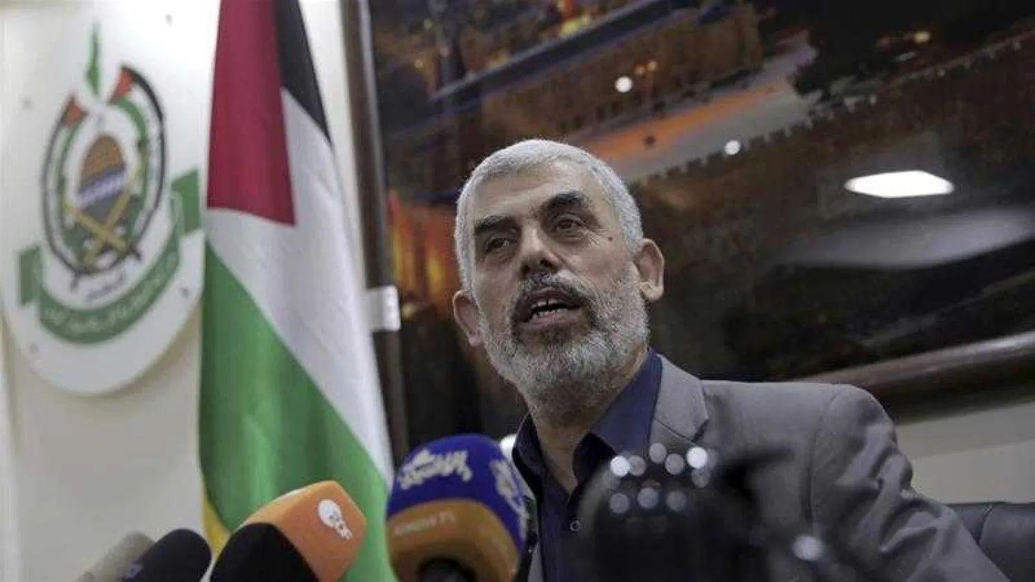Yahya Sinwar said another war in Gaza was not in anyone's interest [Khalil Hamra/AP Photo] 
