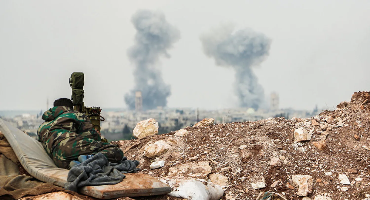 Opposition factions complete the withdrawal of their heavy weapons from the Idlib buffer zone. (AFP)