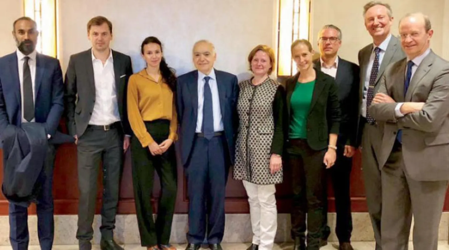 Salameh in Berlin with representatives of German corporations working in Libya and North Africa (UN Mission)

