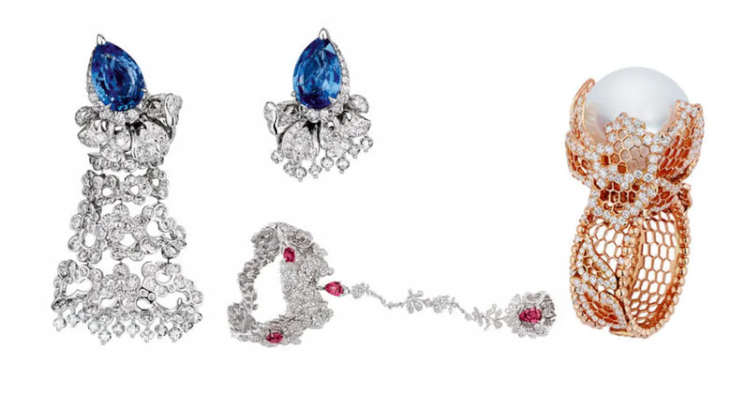 خاتم «دانتيل أورغنزا»  -  خاتم «دانتيل غيبور»  -  أقراط أذن «دانتيل ساتان»