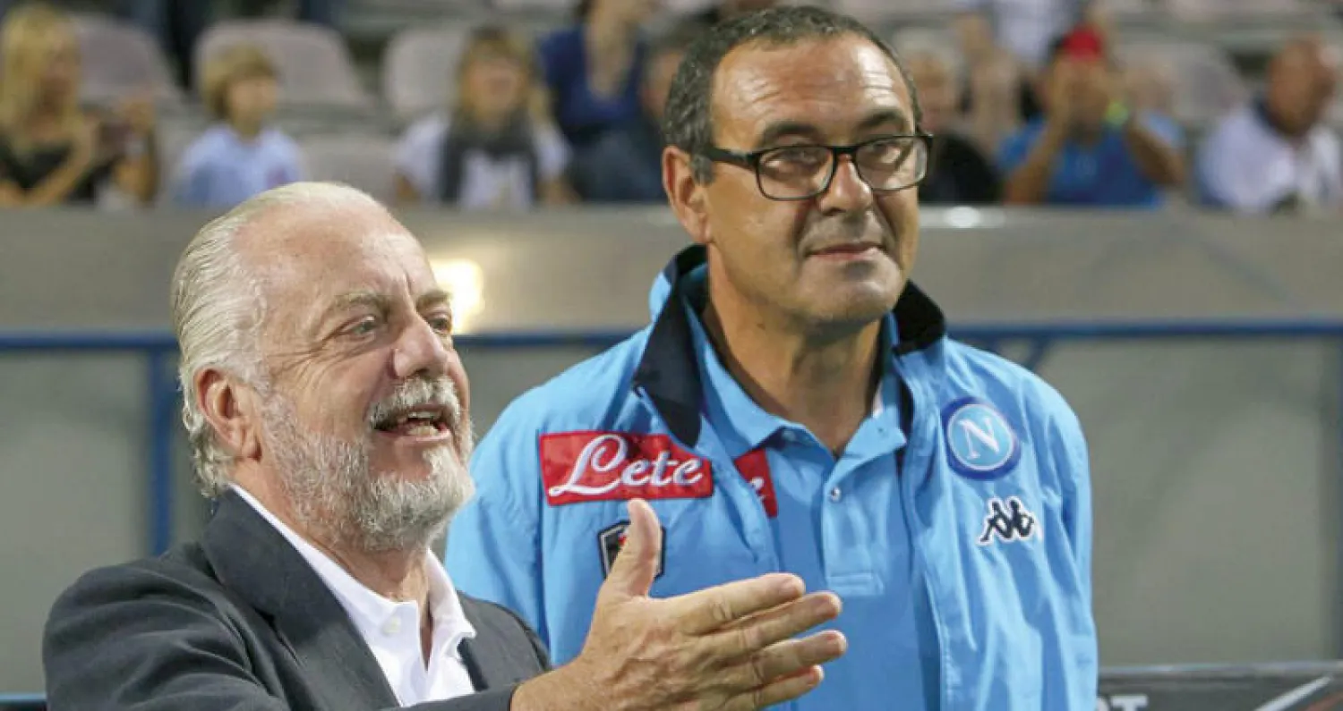 دي لورنتيس مالك نابولي مع ساري قبل الانفصال