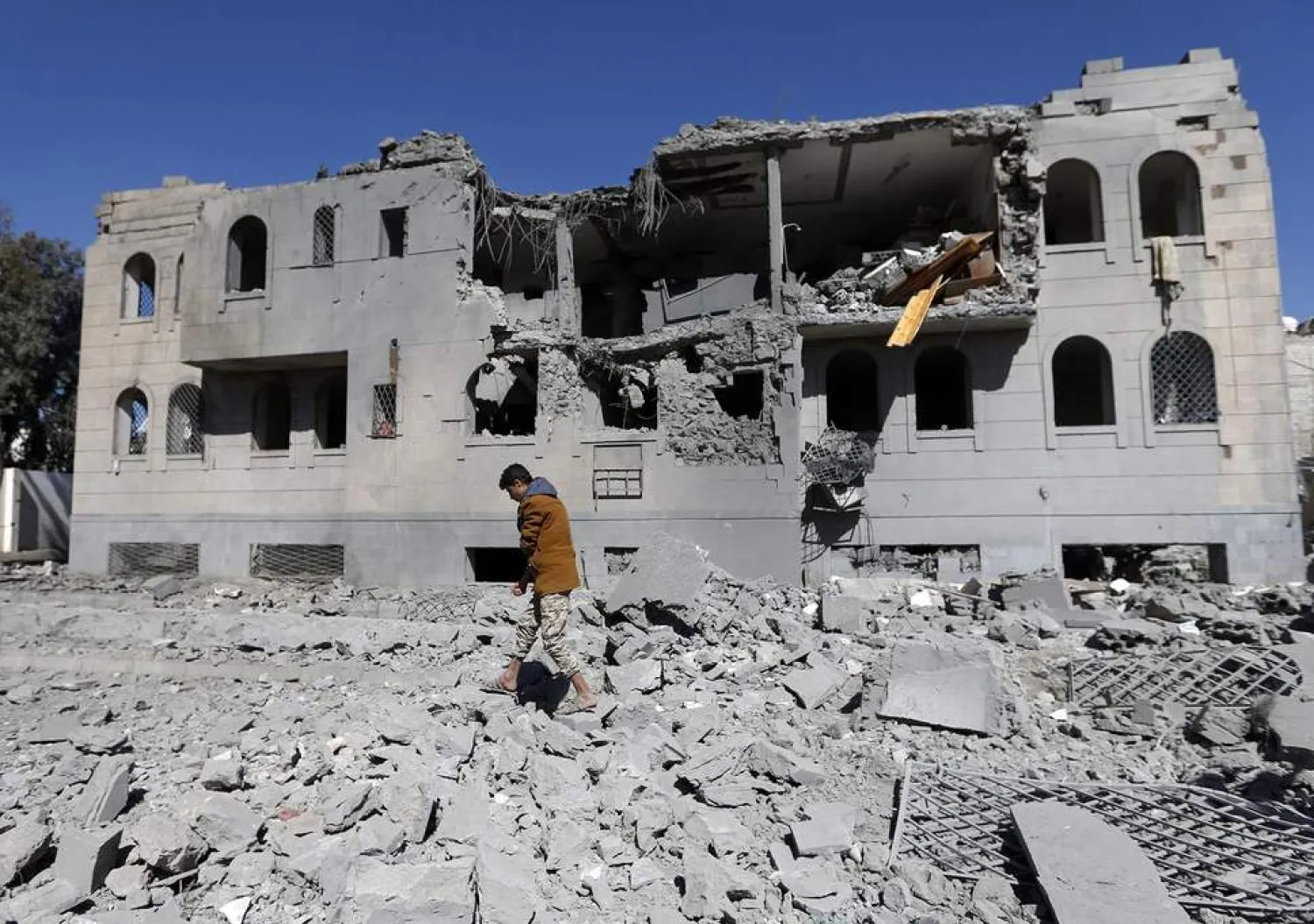 Destruction in Yemen's Sanaa. (AFP)