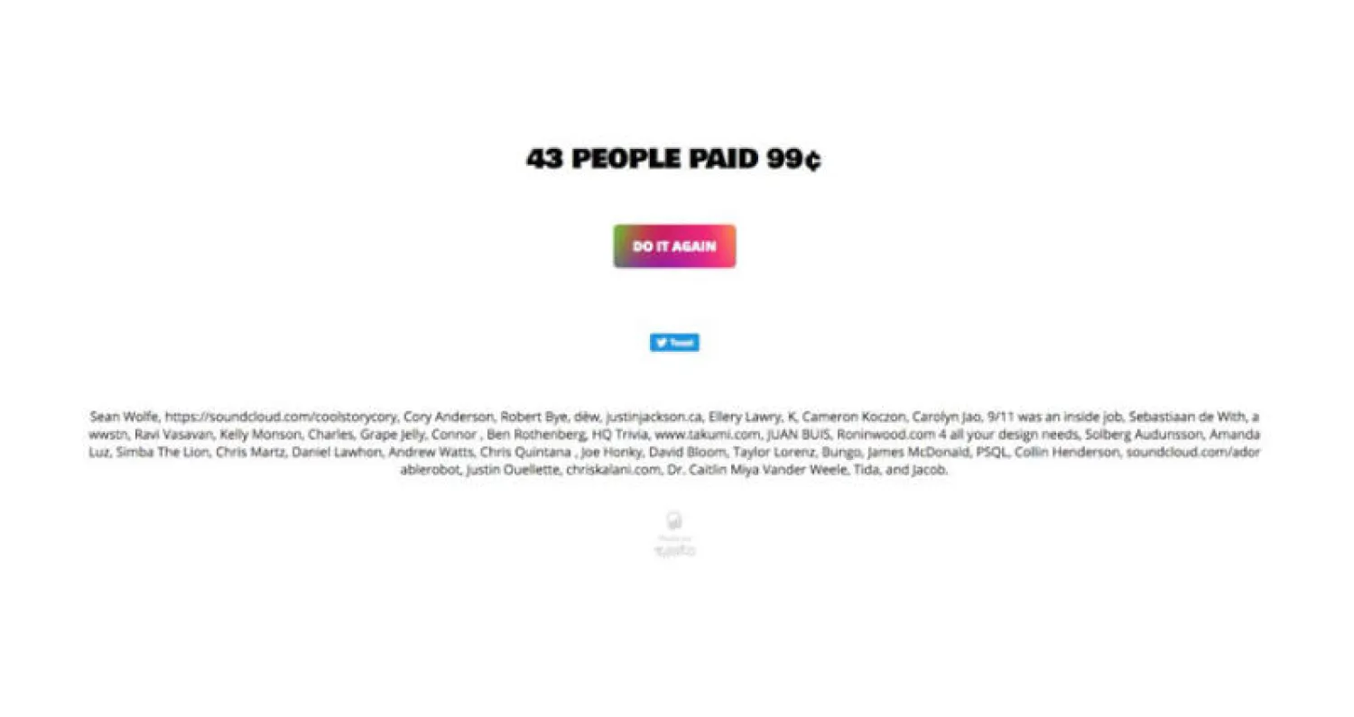 صورة من موقع «من دفع 99 سنتاً»