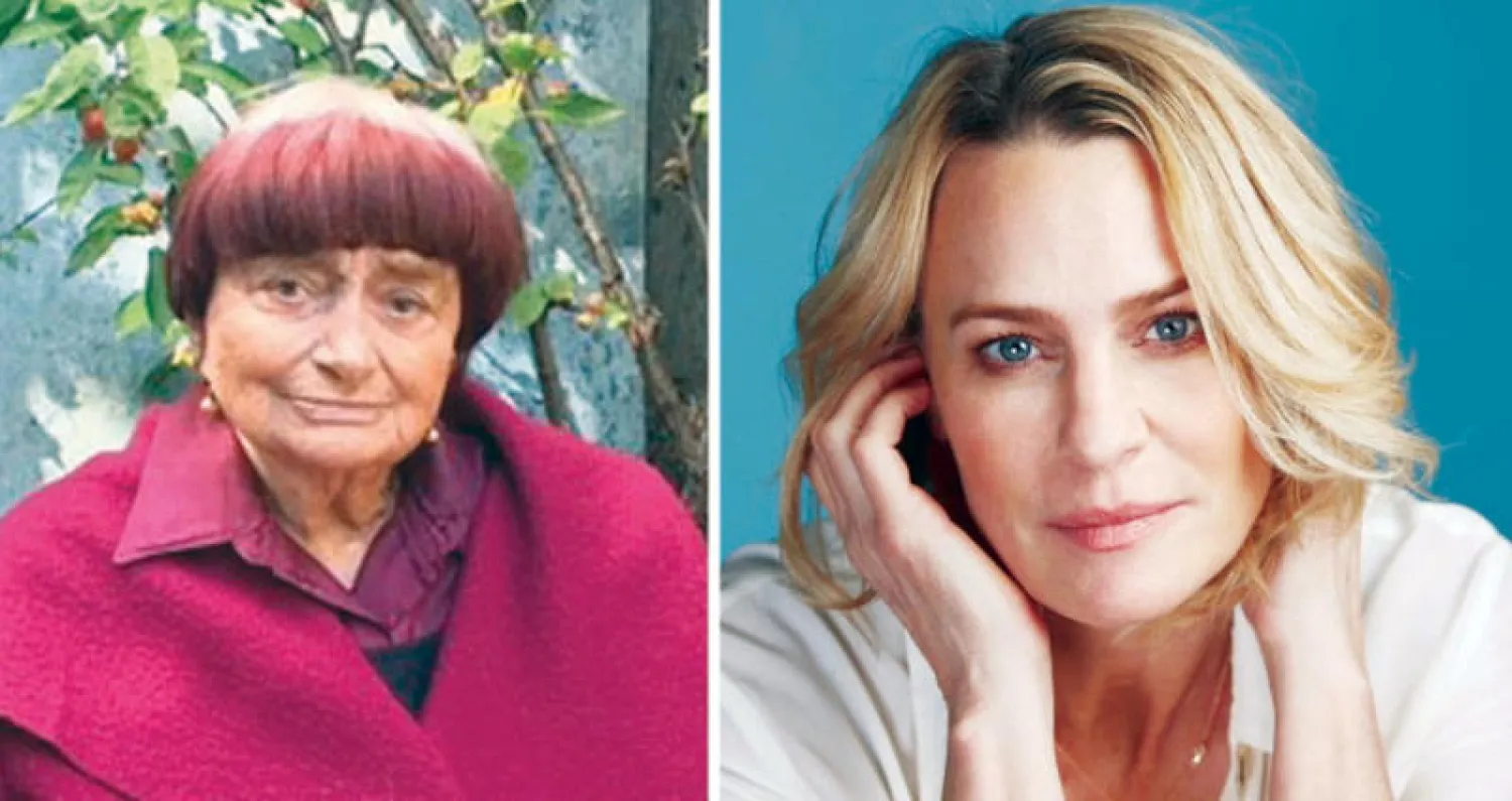 الممثّلة الأميركية روبين رايت - المخرجة الفرنسية أنييس فاردا