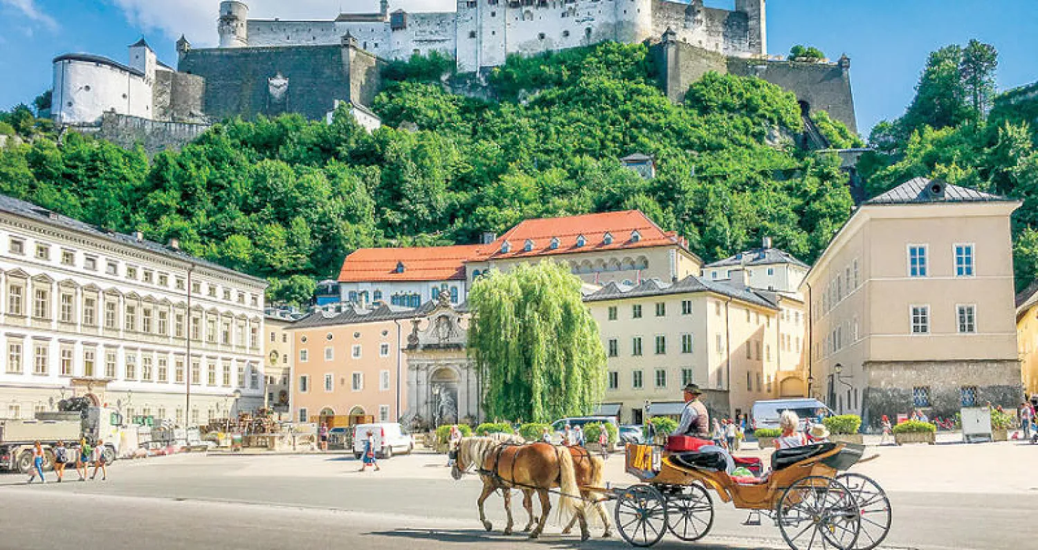 جولة وسط المدينة بعربة تجرها الخيول