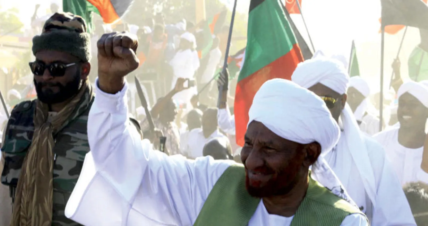 زعيم المعارضة السودانية الصادق المهدي (غيتي)