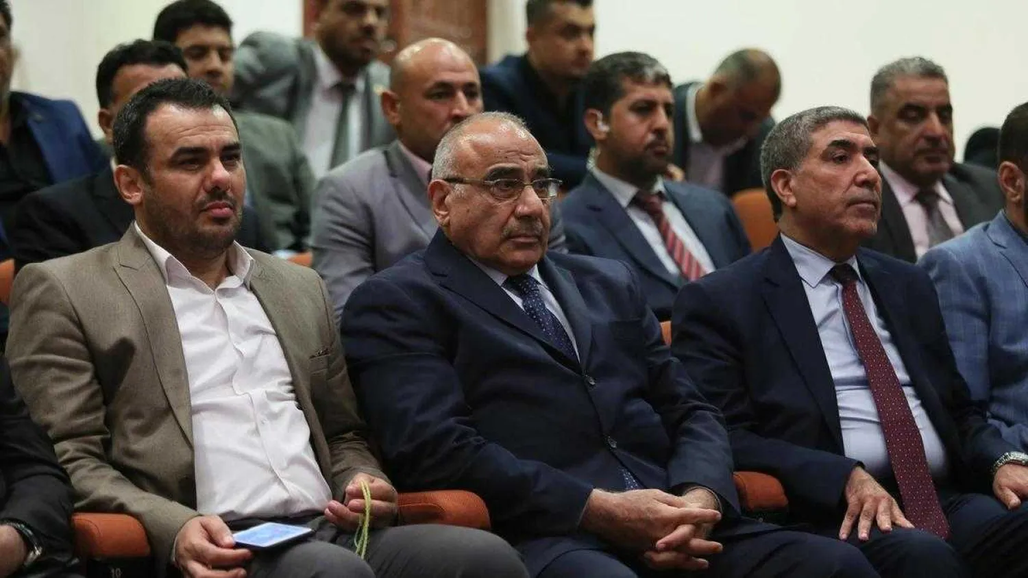 Adel Abdul Mahdi, the newly appointed Prime Minister, attending a press conference at the headquarter of Iraqi parliament in Baghdad, Iraq, October 2, 2018. EPA