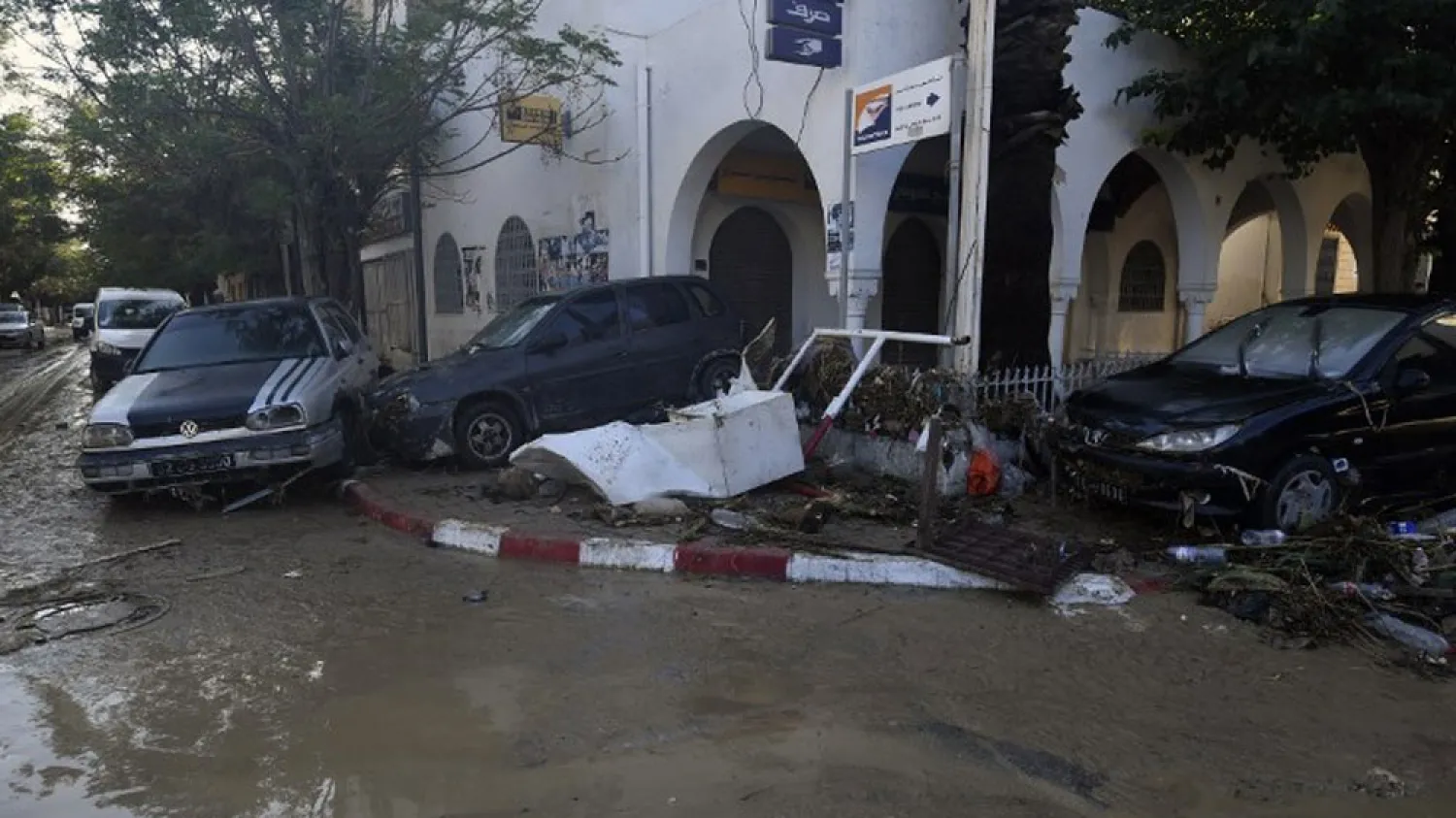 Flooding in Tunisia. (AFP)
