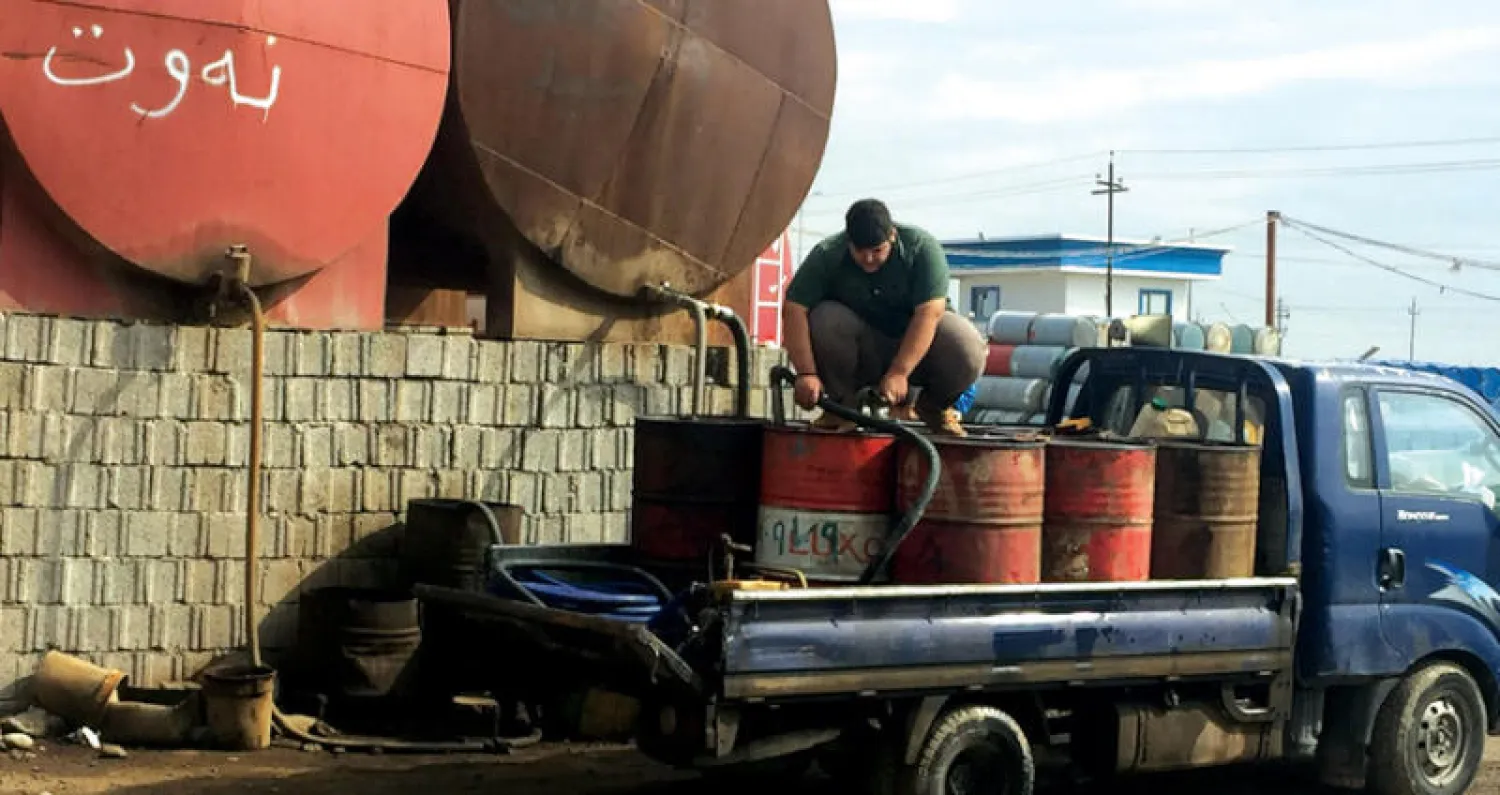 خزانات وقود ومحروقات في مدينة أربيل («الشرق الأوسط»)