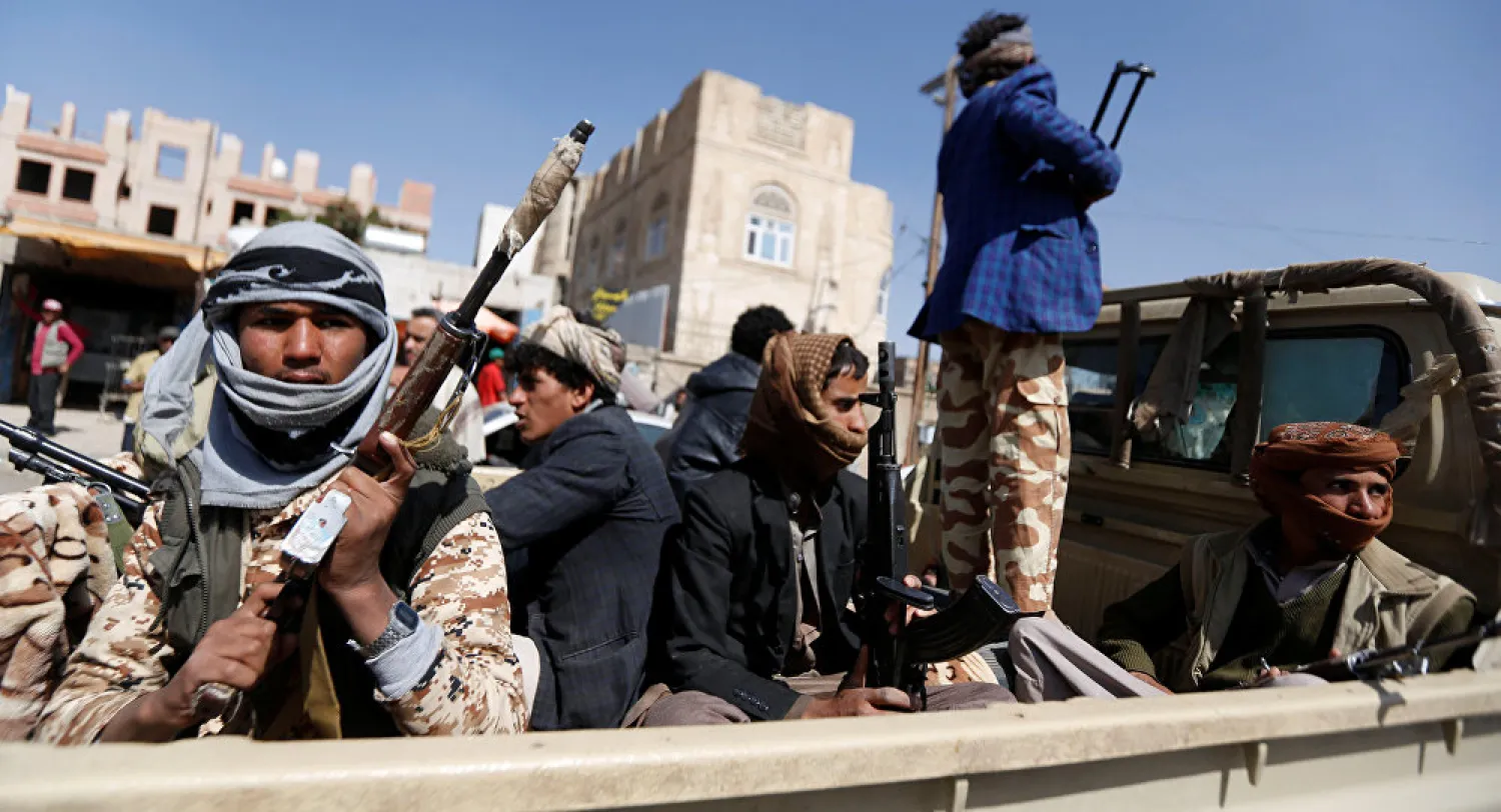 Houthi militias in Sanaa, Yemen. (Reuters)